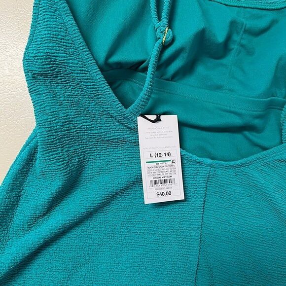 Shade & Shore Women's Teal One Piece Bathing Suit Size Large (12-14) - Picture 7 of 8